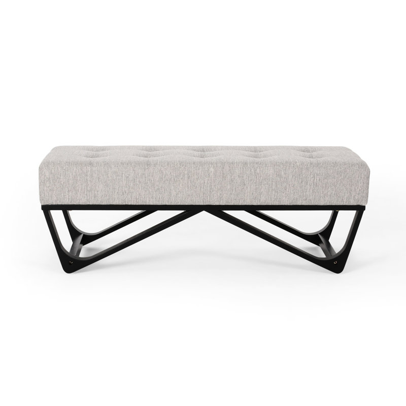 Gris avec un design sophistiqué, point de gaufres, l 46,53 po x P 17,92 po x H 16,59 po