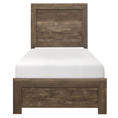 Lit simple pour chambre simple en blanc - nécessite un sommier pour une finition stable avec une tête de lit en bois et une base requise