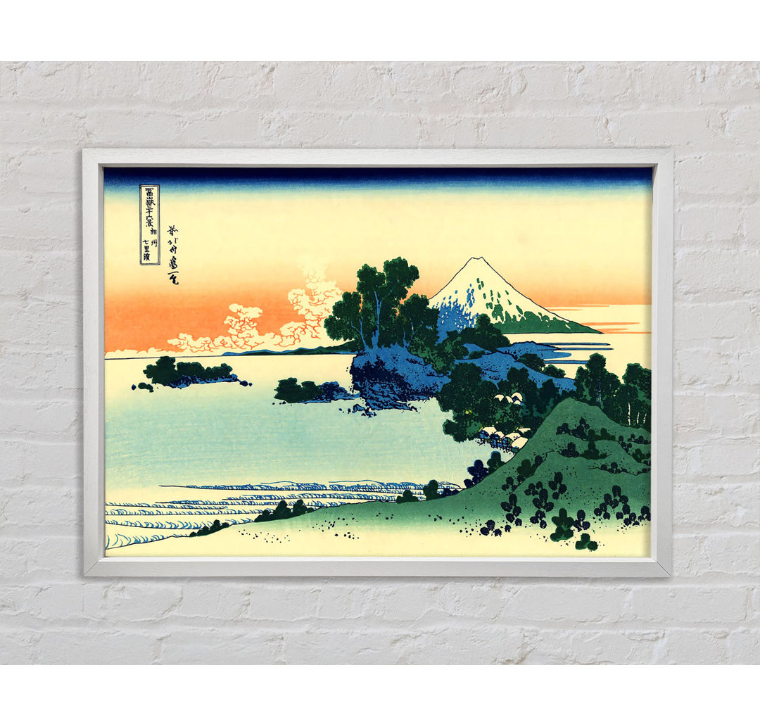 Hokusai Shichiri Beach In Sagami Province - Einzelbildrahmen Kunstdrucke auf Leinwand