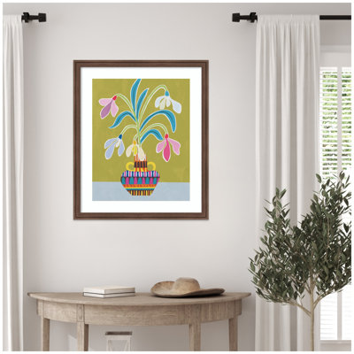 Snowdrops the January Birth Flower by Rachel Lee 3 Birdies Studio Framed Wall Art Print