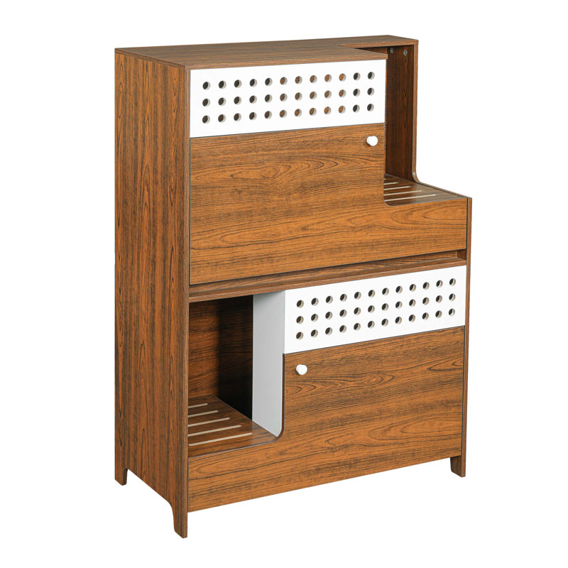 Meuble moderne 2 en 1 pour chat, Brun