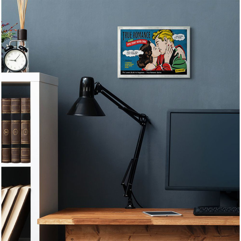 «True Romance Vintage Comic Book Design» par Ester Kay, impression sur toile, H 10 po x l 15 po x P 0,5 po, Plaque murale