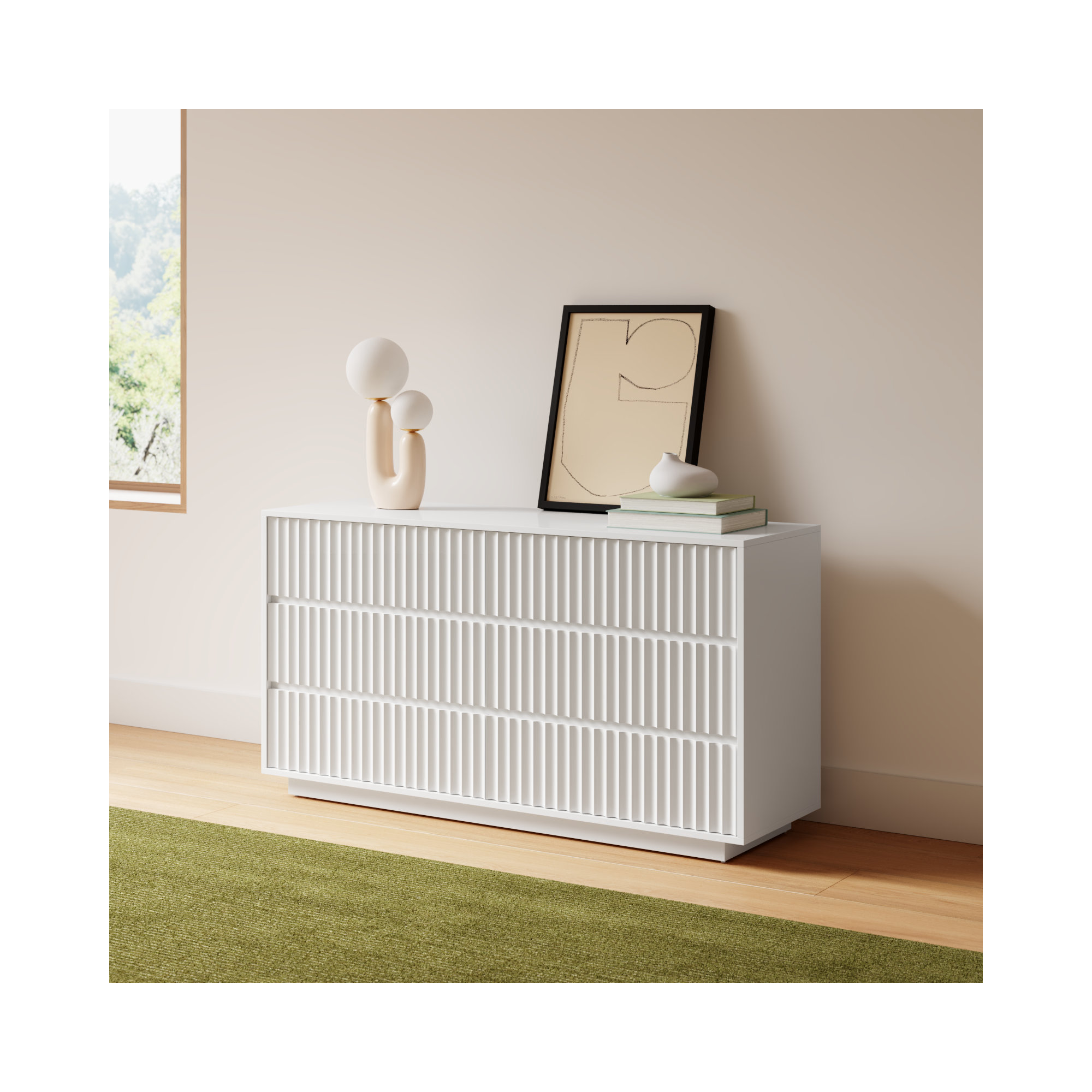 Paloma 6 - Drawer Dresser, White