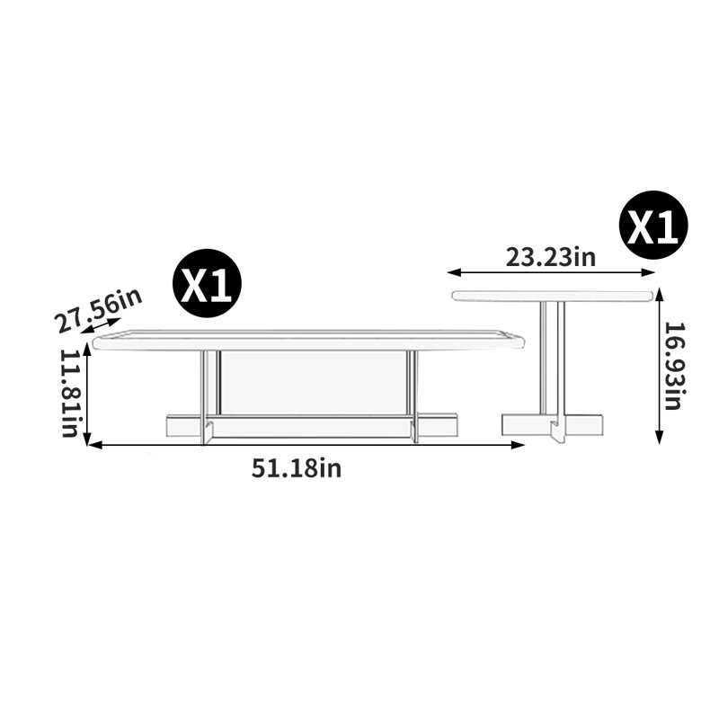 Table basse luxueuse de style italien