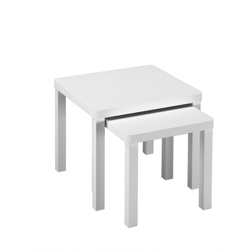 2 - Piece Living Room Table Set, White