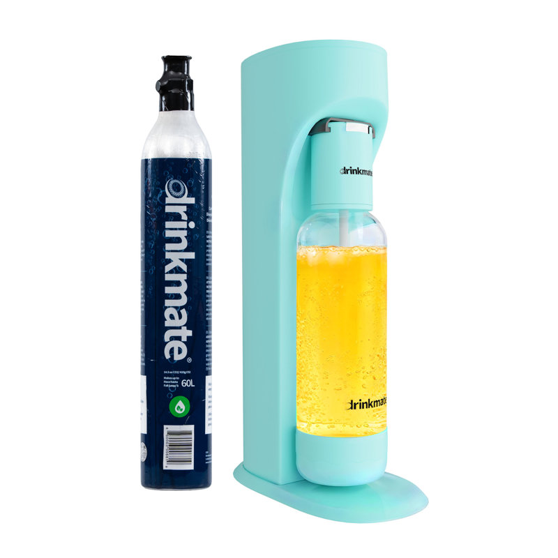 OmniFizz Drinks Carbonator with 1x60L CO2 Cylinder, Blue