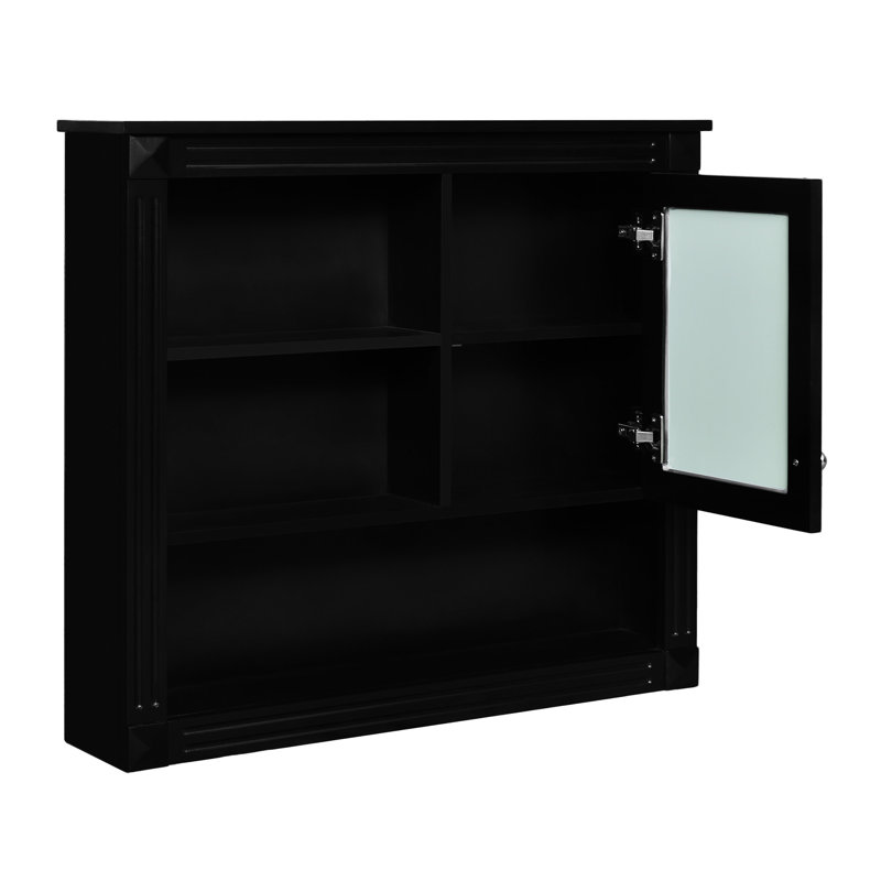 Armoire murale 32 po avec miroir, Noir
