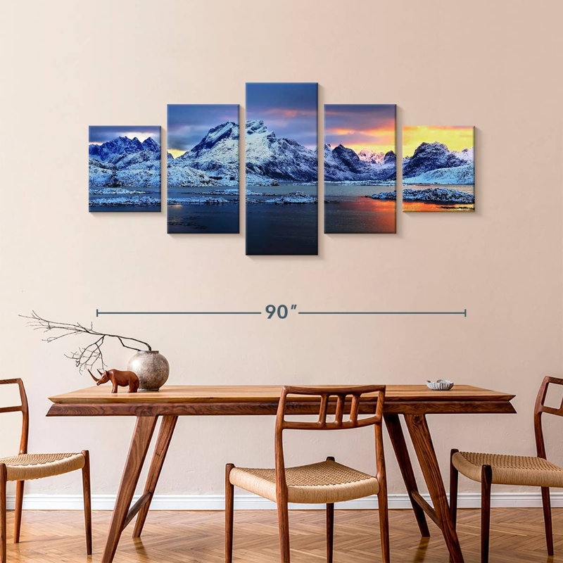 Norvège, Snowy Mountains, H 42 po x l 92 po