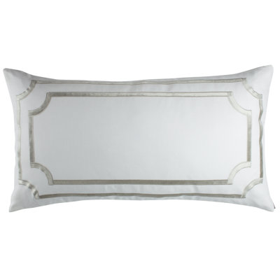 Mozart Appliqued Feather Linen Throw Pillow