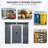 8Ft X 4Ft Outdoor Metal Storage Shed With Window And Metal Foundation For Backyard, Patio, Lawn (Black And White)