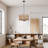 19.68" Hand Woven Bohemian Rattan Pendant Chandelier
