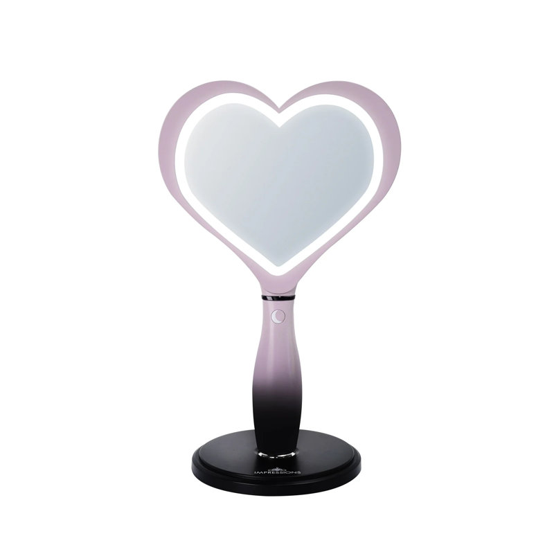 Miroir de maquillage à DEL avec base autoportante Impressions Vanity Jack and Sally