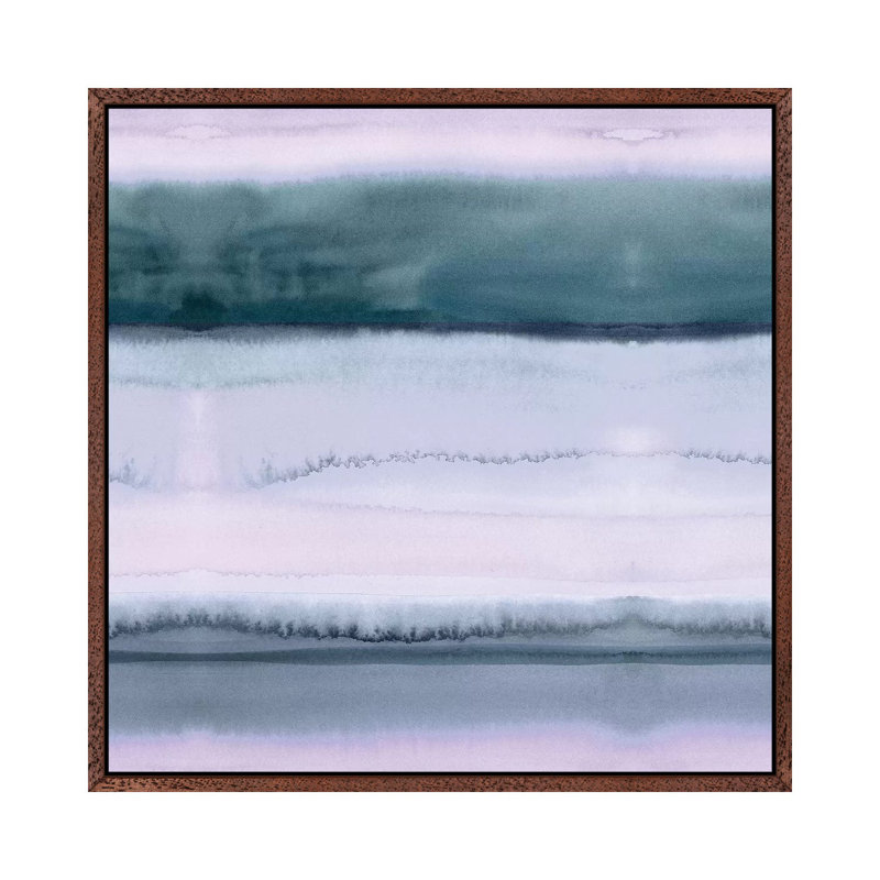 Story III by Stephanie Ryan - Painting on Canvas, 93.98cm H x 93.98cm W x 3.81cm D, Classic Brown Wood Floater Framed