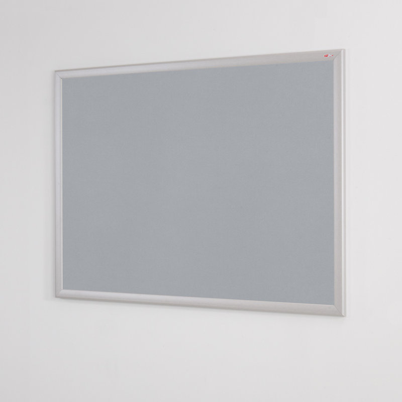 Wall Mounted Bulletin Board, Grey, 90 cm H x 120 cm W