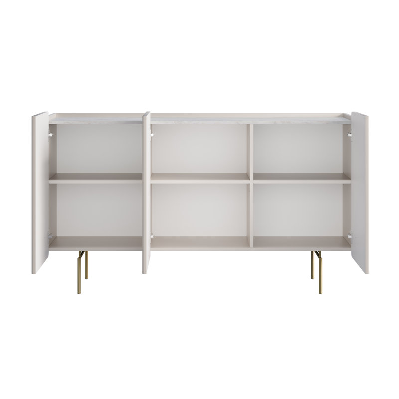 Overkamp 150cm Sideboard, Cashmere/Crema bianca/Gold