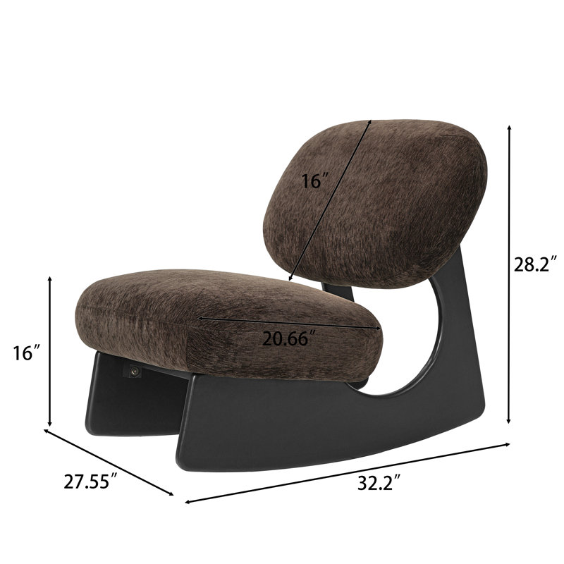 Chaise d'appoint à bascule Hartford, 1, Dark Brown