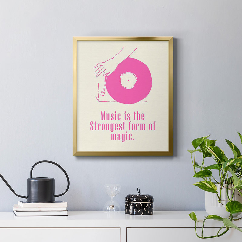 Toile encadrée de qualité supérieure Sweet Melody IV - prête à être accrochée, Or, H 24 po x l 20 po