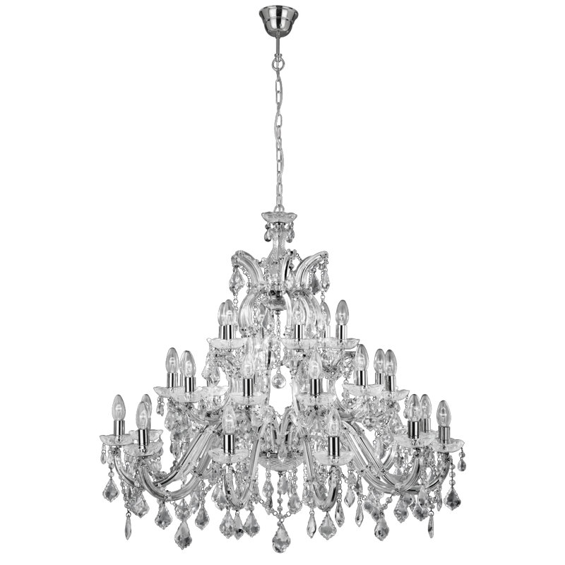 Kelly 30 - Light Candle Style Chandelier, Chrome