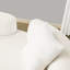 65,45 po incurvé, velours blanc, éponge à compression complète, sans installation, capacité de 350 lb, support mi-ferme pour un assemblage de velours à la maison détendu, durabilité