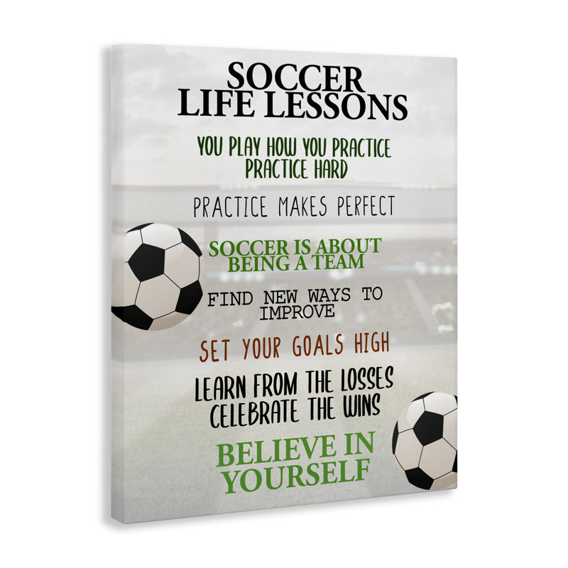 «Soccer Life Lessons», conception de Kim Allen, H 30 po x l 24 po