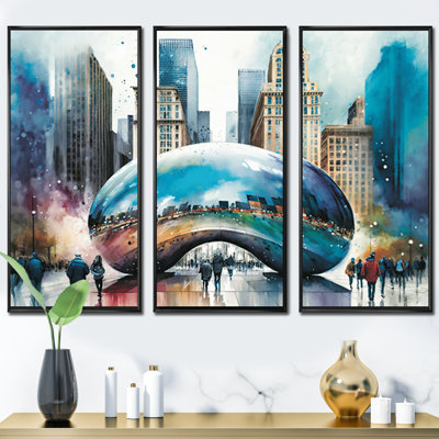 City Architecture I - 3 pièces sur toile