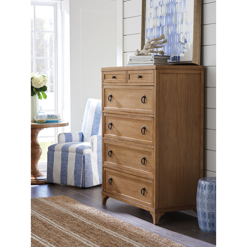 Newport 6 - Drawer Solid Wood Dresser, Sailcloth