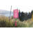 Stella Tassel 28.5" Cylinder Solar Lantern - Raspberry-123844736-123844737