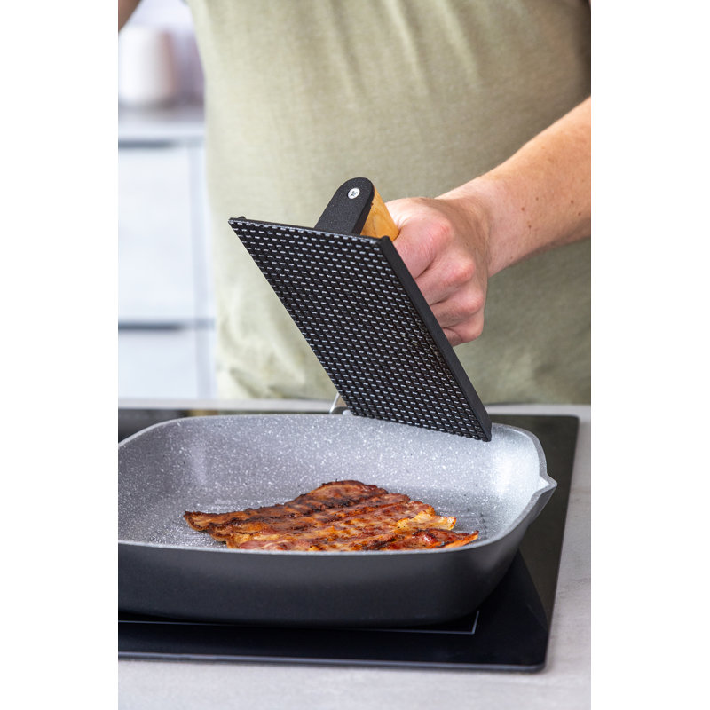 MasterClass Cast Iron Grill Press with Wooden Handle