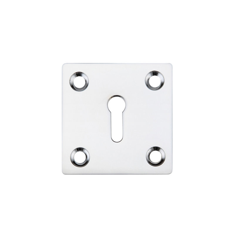Square Standard Profile Escutcheon, Polished Chrome
