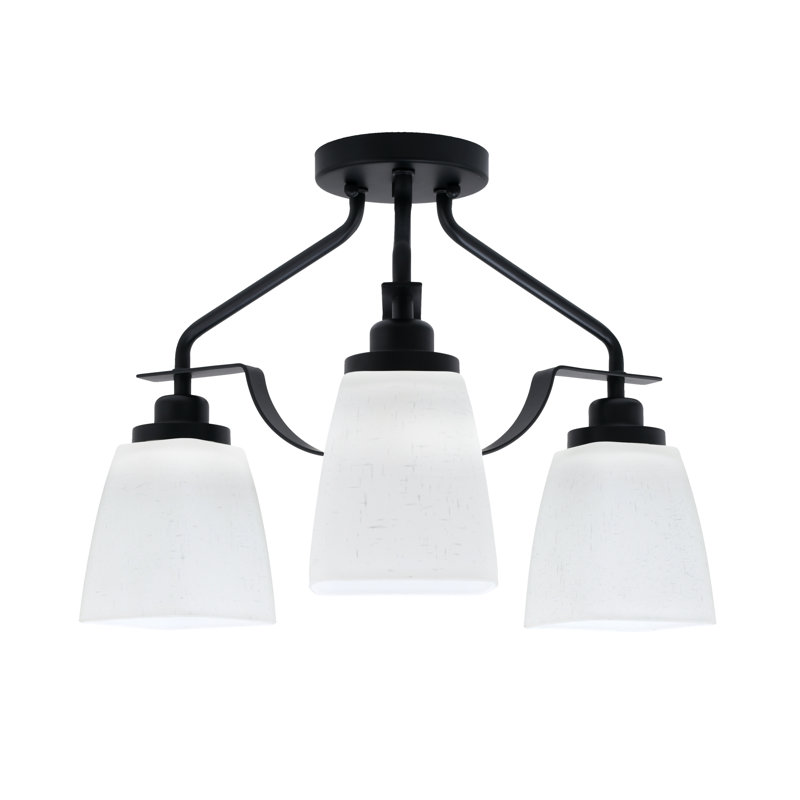 Plafonnier semi-encastré 3 lumières Odyssey, Blanc
