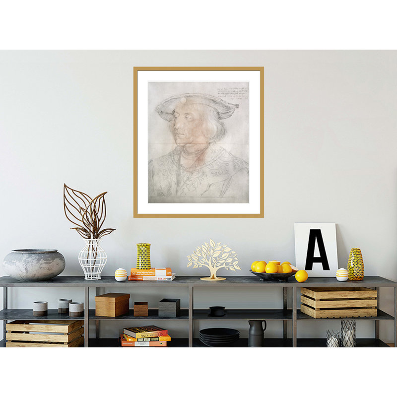 «Maximilian I Emperor of Allemagne (1459-1519)» par Albrecht Dürer, impression giclée encadrée, H 38,76 po x l 33,5 po
