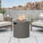 Aegean 24" Round Steel Propane Fire Pit Table with Hidden Tank Storage by Real Flame-95635477
