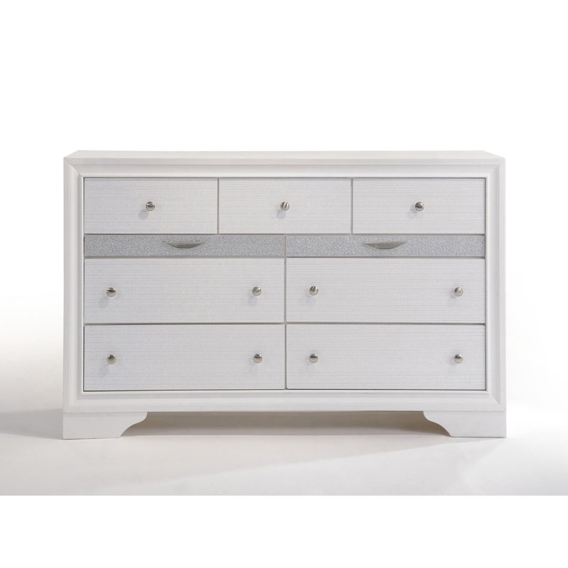 Commode 9 tiroirs Jubi, Blanc