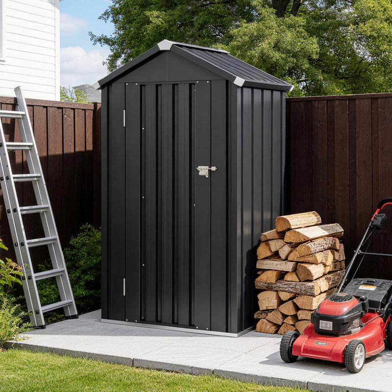 Outdoor Lockable 3 ft. W x 2 ft. D Metal Vertical Storage Shed