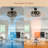 17.7 ''  Farmhouse Caged Ceiling Fan With Light Kit and Remote Control