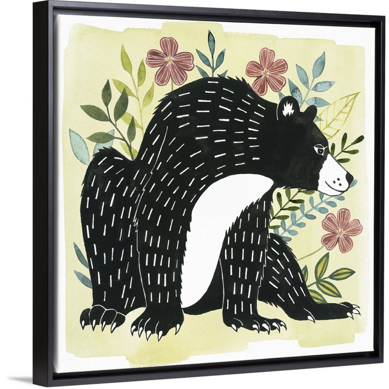 Art sur toile floral forester iii Shoulders, H 12 po x l 12 po x P 1,75 po, Cadre flottant noir