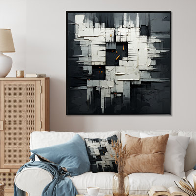 Grey And Black Fantasy Horizon II - Abstract Canvas Prints
