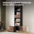 Selznick 85.8'' Tall Bookcase with Movable Footstool and Open Shelves Storage Drawers-562173422