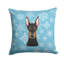  Coussin Snowflake Doberman 14 po