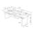 Black Rectangular Hight adjustable Sintered Stone + Carbon Steel with 2 drawers desk-108218801
