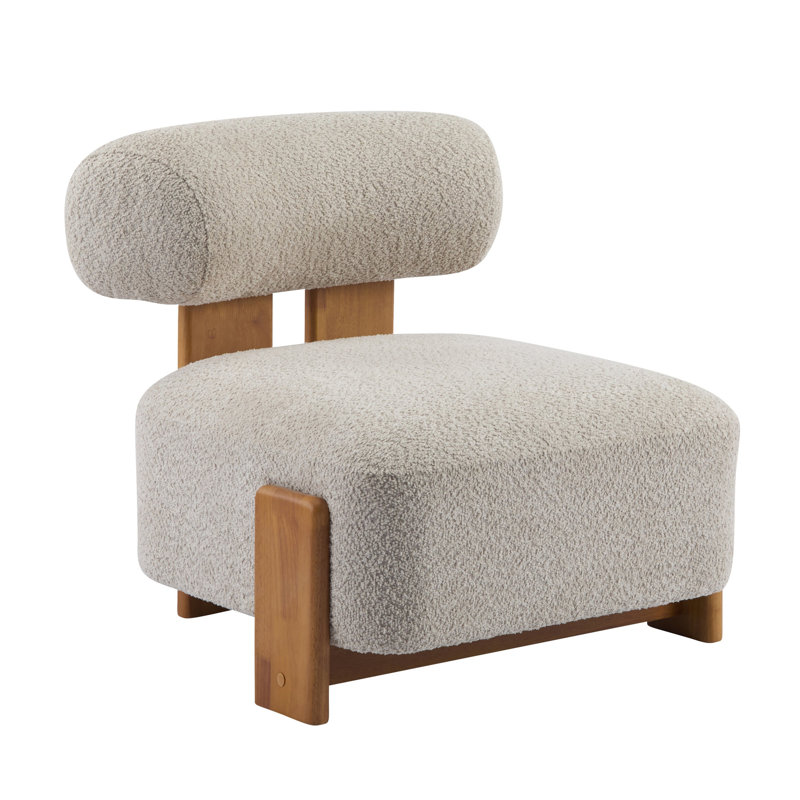 Fauteuil d'appoint moderne en tissu bouclé