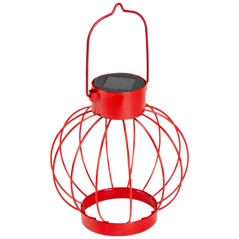 Lanterne solaire d'extérieur à DEL 6,5 "avec poignée, Rouge