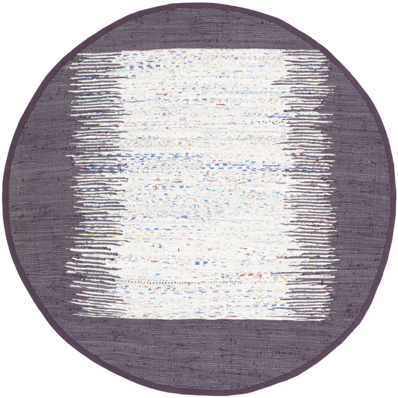 Paynter Hand Woven Cotton Rug, Round 4'