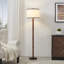 Lampe sur pied standard 63 po avec abat-jour en tissu beige
