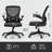 Computer Gaming Chair, Ergonomic Mid Back Heavy Duty Task Desk Office Chairs with Wheels, Flip-up Arms, Adjustable Height-35698293