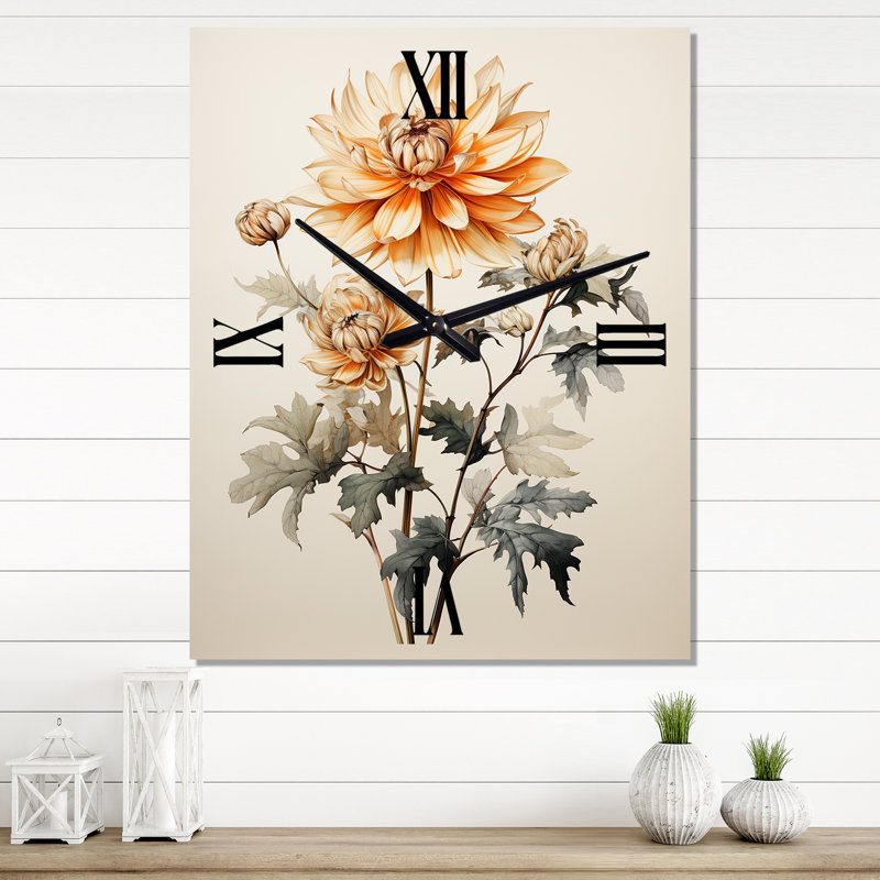 Horloge murale moderne Lugenia - Dahlia, Grand