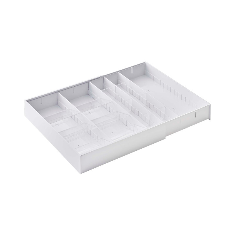 Rangement multi-compartiments pour ustensiles de cuisine Yamazaki Home, Blanc