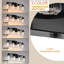 Luminaire de salle de bain noir à 5 lumières pour salle de bain, abat-jour en verre transparent, bulle de cristal, lumière de meuble-lavabo à DEL à intensité variable-783594048