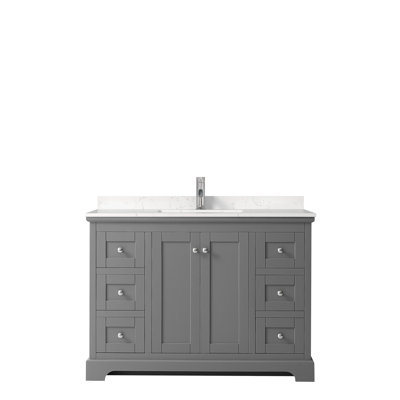 Avery 48'' Single Bathroom Vanity with Marble Top
