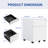 2 Drawer Mobile File Cabinet With Lock Steel File Cabinet For Legal/Letter/A4/F4 Size, Fully Assembled Except For Wheels, Home/ Office Design, White-123994456